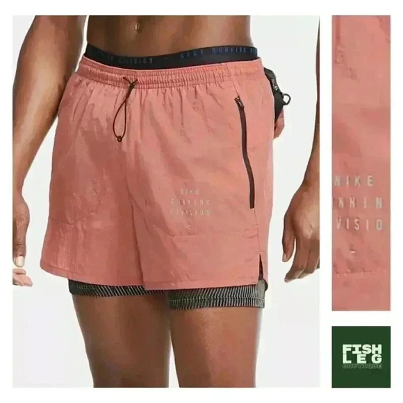 Nike Other - Nike | Run Division 3-In-1 Running Shorts - Claystone / Sz S [CU5556‌-‌652]